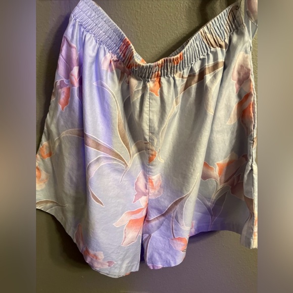 VTG Women 2 pc Set Tank Shorts Sz L Tropical Island Tiki Party Hawaiian Resort - Picture 3 of 7